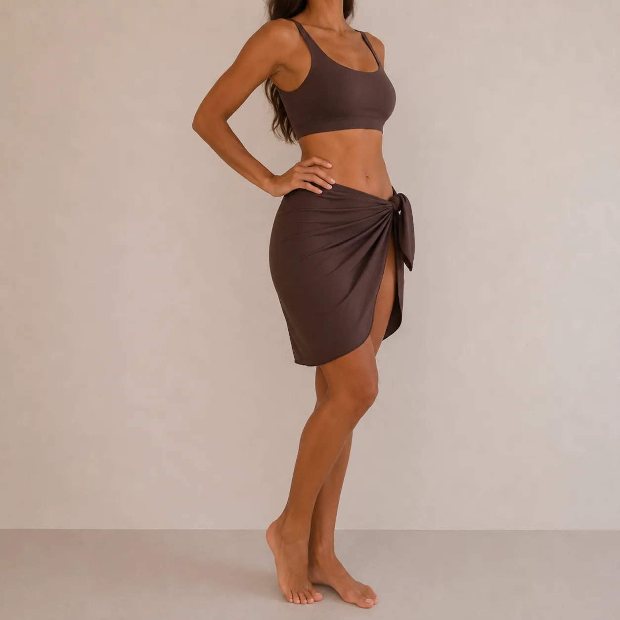 Cache-maillot Brun Choco