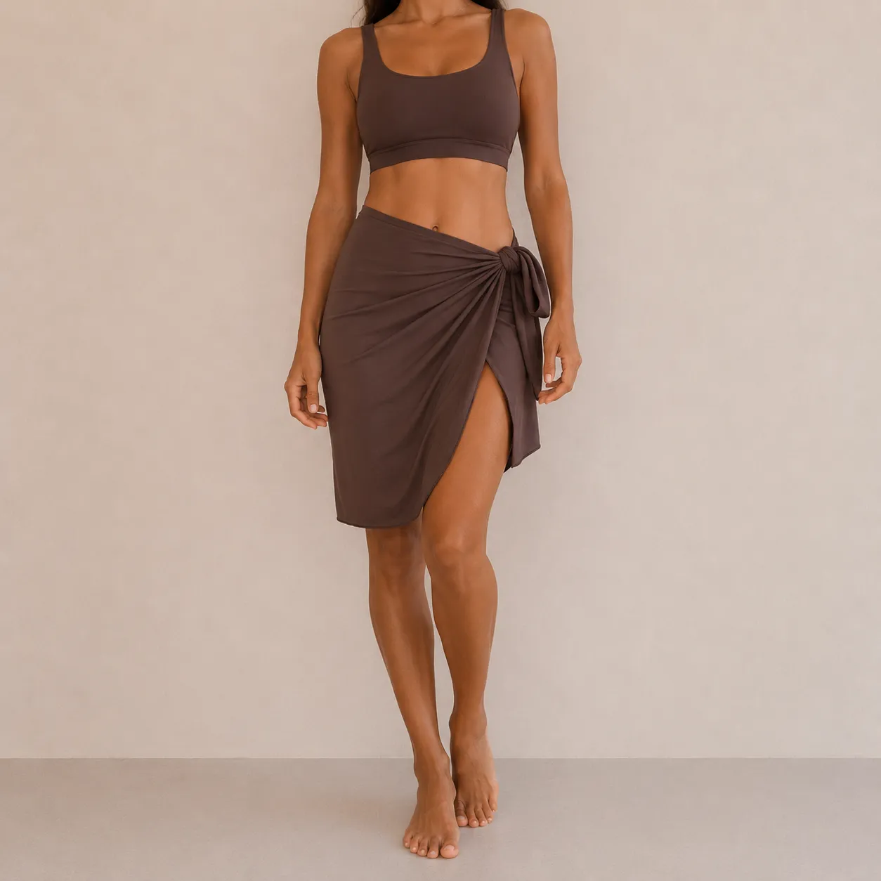 Cache-maillot Brun Choco – Image 2