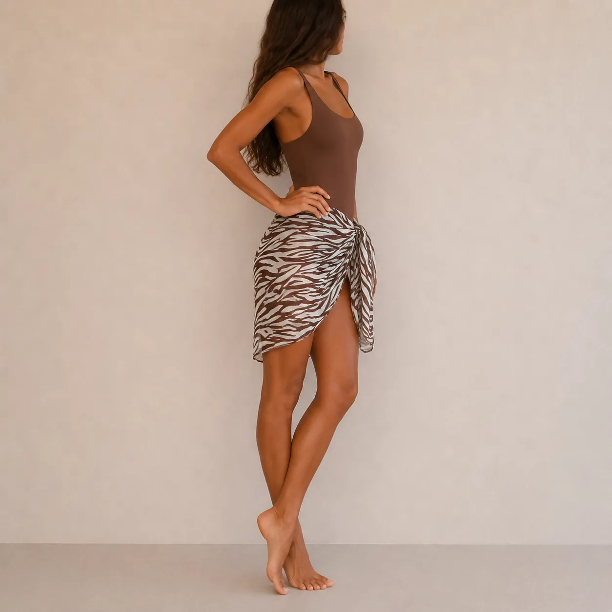 Duo - 2 Cache-Maillots – Brun Choco et Safari – Image 7