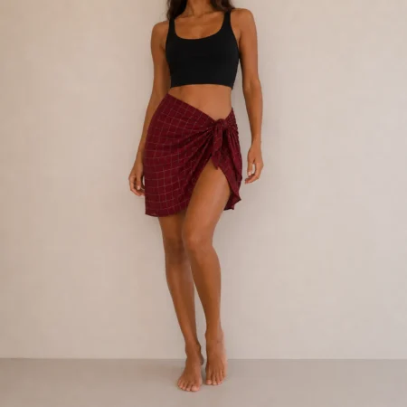 Cache-maillot Bordeaux argenté