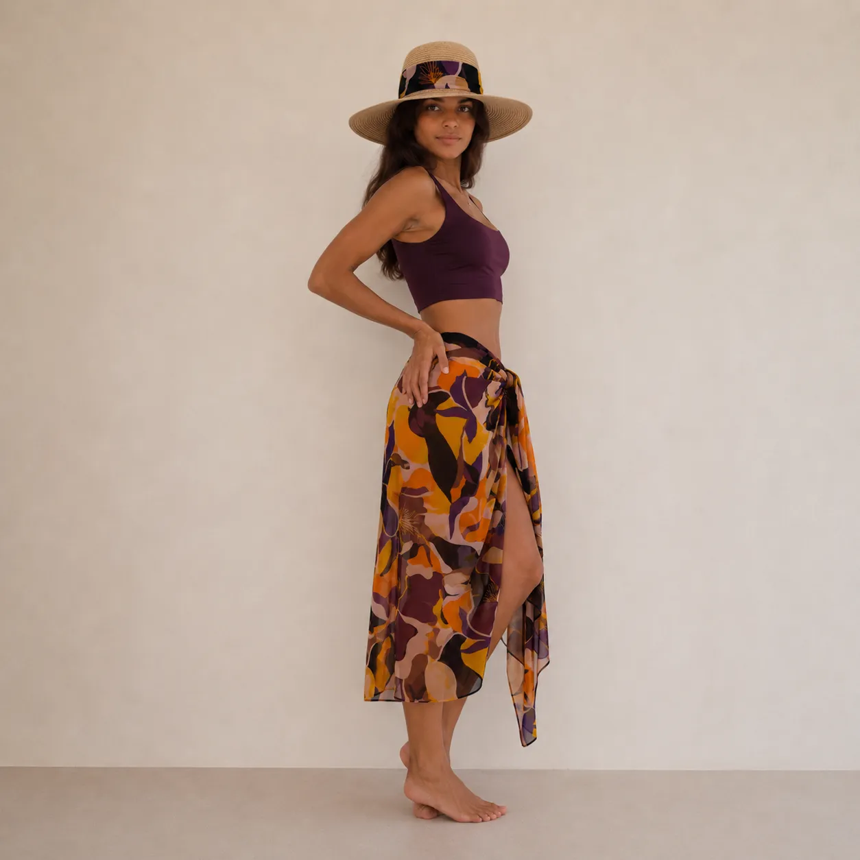Tahiti – Pack Paréo et Chapeau – Image 2