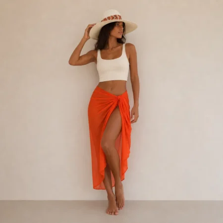 Tangerine – Pack Paréo et Chapeau