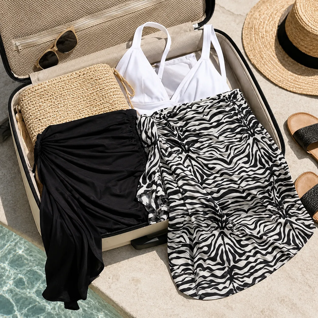 Duo - 2 Cache-Maillots - Noir et Mirage – Image 2