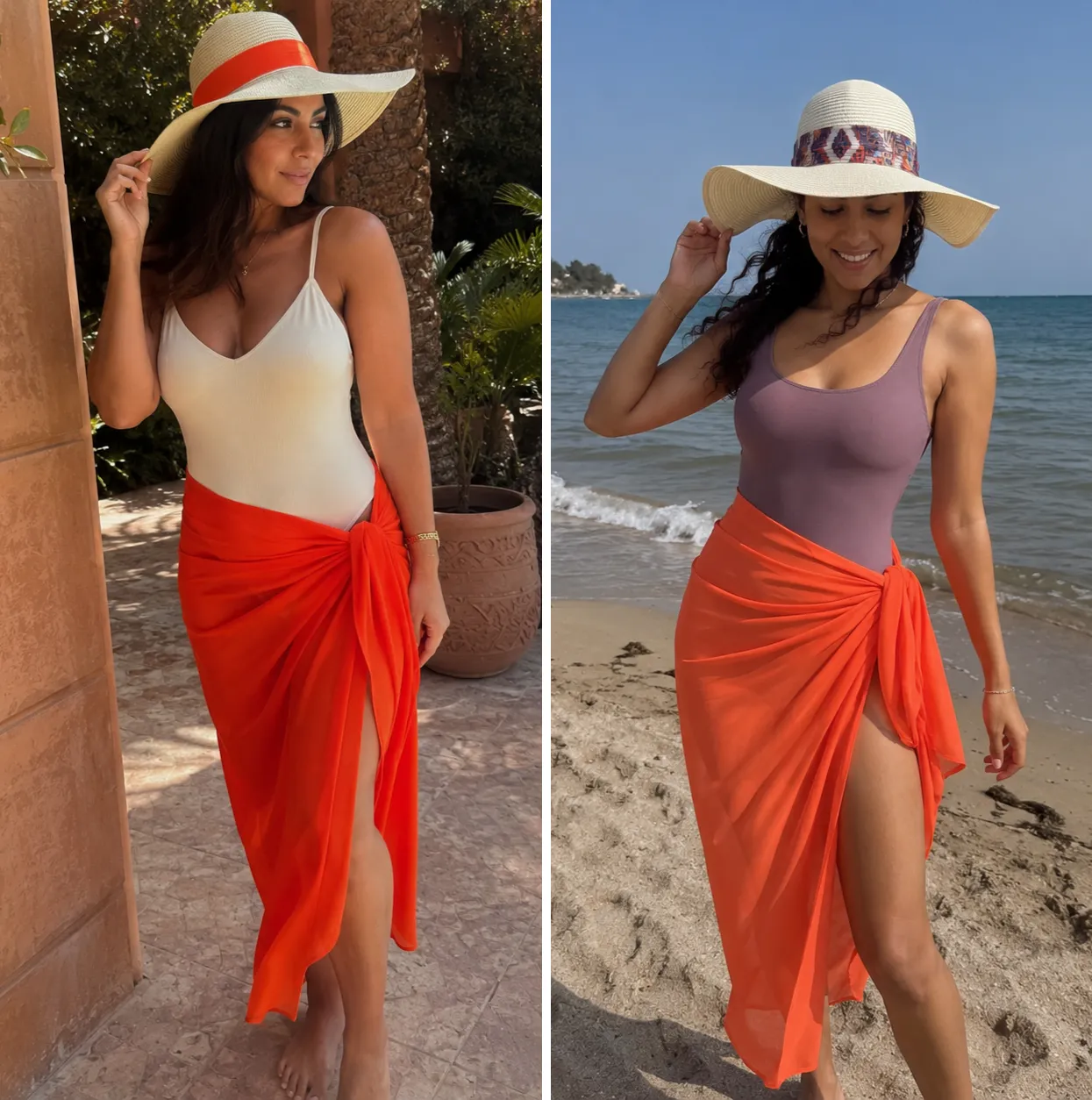 Orange – Pack Paréo & Chapeau – Image 3