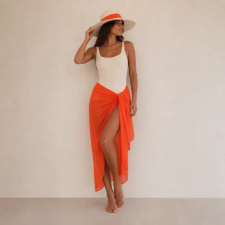 Orange – Pack Paréo & Chapeau