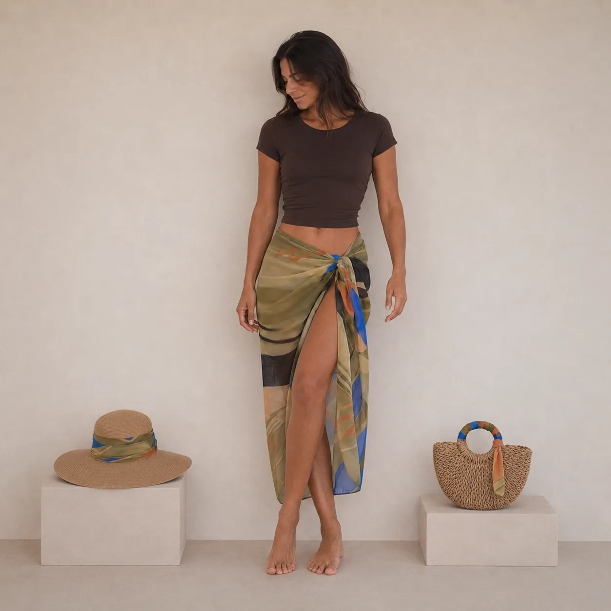 Pack Dakhla : Paréo, Cabas Bohème et Chapeau Dakhla – Image 6